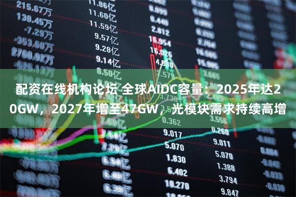 配资在线机构论坛 全球AIDC容量：2025年达20GW，2027年增至47GW，光模块需求持续高增